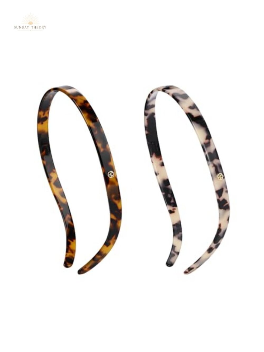 2PCS Non Slip Thin Headbands for Women Glasses Friendly No Headache Acetate